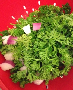 parsley and onions